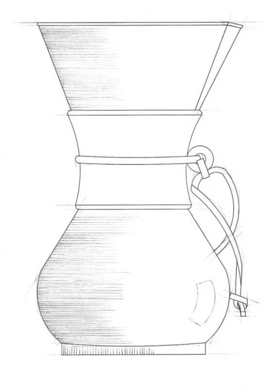 A graphic depicting the Chemex Brew method.